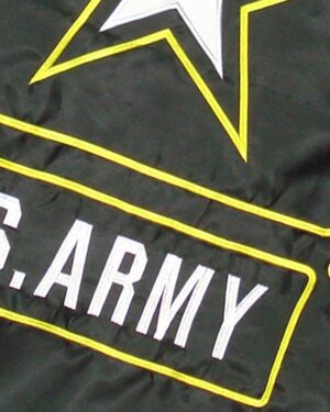 Army Star Black Double Sided 3x5 Flag - Embroidered Nylon Detail