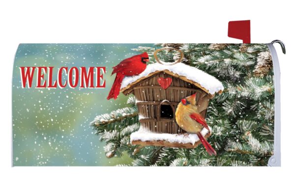 Cardinal Birdhouse Mailbox Cover