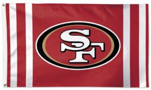 San Francisco 49ers Vertical Stripes Deluxe 3x5 Flag