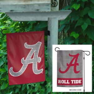 University of Alabama Houndstooth 2 Sided Garden Flag Live