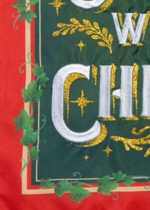 Christmas Begins with Christ Applique Garden Flag Detail 2