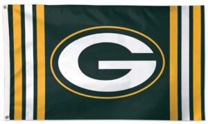 Green Bay Packers Vertical Stripes Deluxe 3x5 Flag