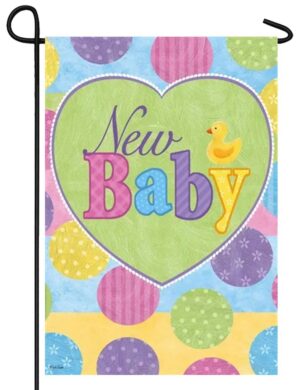 New Baby Suede Reflections Garden Flag