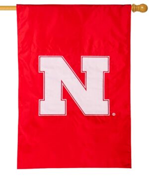University of Nebraska Applique House Flag