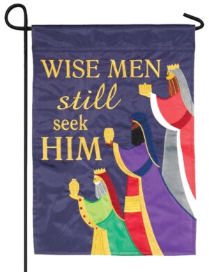 Wise Men Still Seek Double Applique Garden Flag