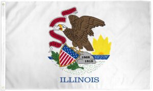 Illinois State 3x5 Flag - 150 Denier Nylon