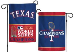 Texas Rangers World Series 2 Sided Garden Flag