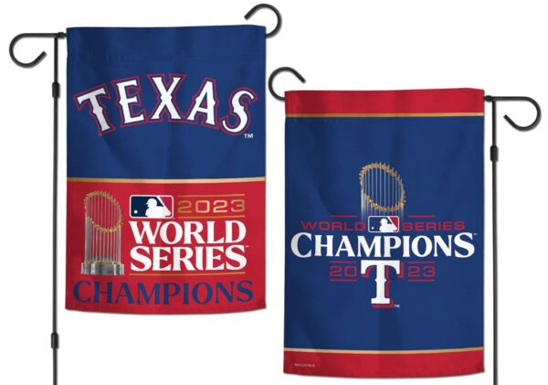 Texas Rangers World Series 2 Sided Garden Flag