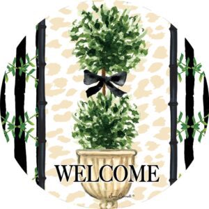 Double Topiary Accent Magnet