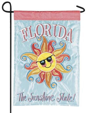Florida the Sunshine State Double Applique Garden Flag