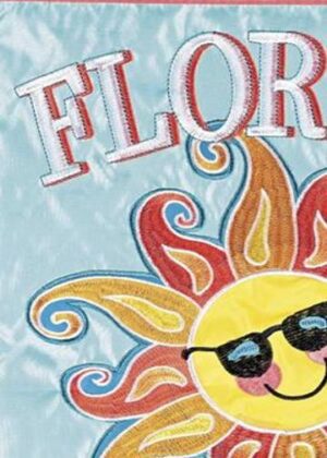 Florida the Sunshine State Double Applique Garden Flag Detail 2