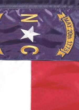 North Carolina Double Applique Garden Flag Detail 1