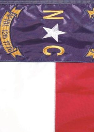 North Carolina Double Applique House Flag Detail 1
