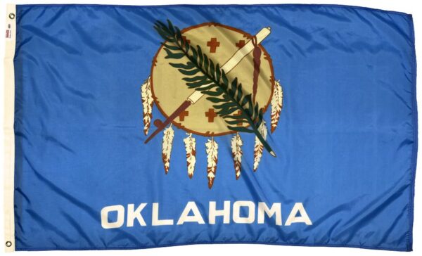 Oklahoma State 3×5 Nylon Flag – Made in the USA - I AmEricas Flags