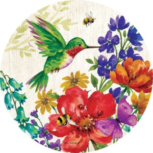 Wildflowers and Hummingbird Accent Magnet