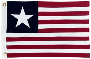 1st Texas Navy Flag 16"x 24" Sewn Cotton