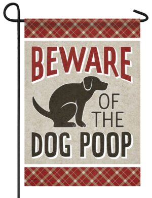Dog Poop Garden Flag