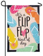 Flip Flop Kind of Day Double Applique Garden Flag