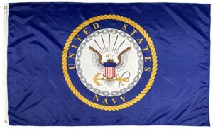 Navy Emblem 3x5 Flag - Printed