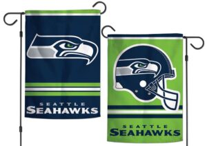 Seattle Seahawks 2 Sided Garden Flag