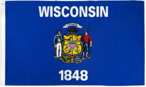 Wisconsin 3x5 State Flag - 150 Denier Nylon