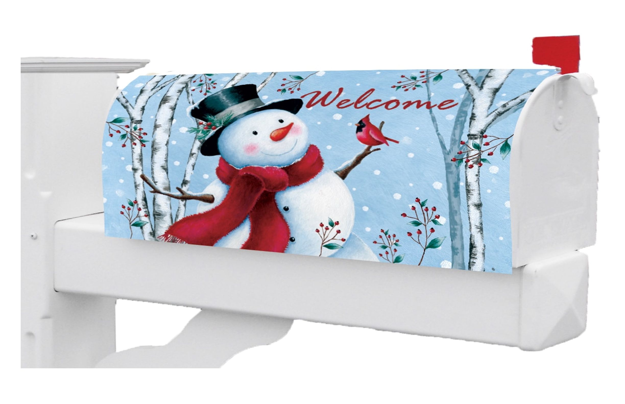 Top Hat Snowman Mailbox Cover - I AmEricas Flags