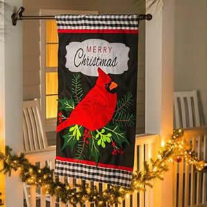 Christmas Bird, Animal and Pet House Flags