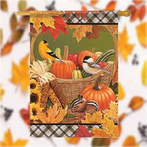 Fall Animal and Bird House Flags